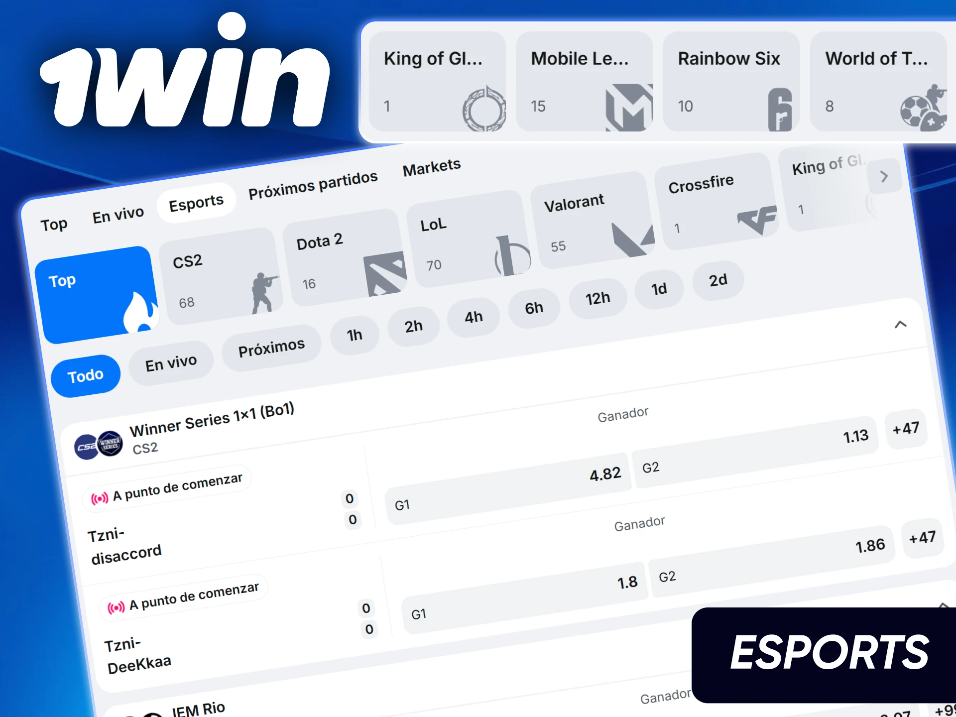 Apuestas en eSports en 1win