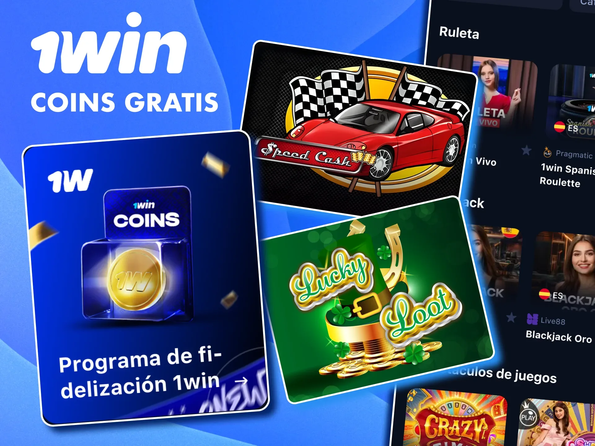 Gana monedas en 1win apostando en tragamonedas y deportes.