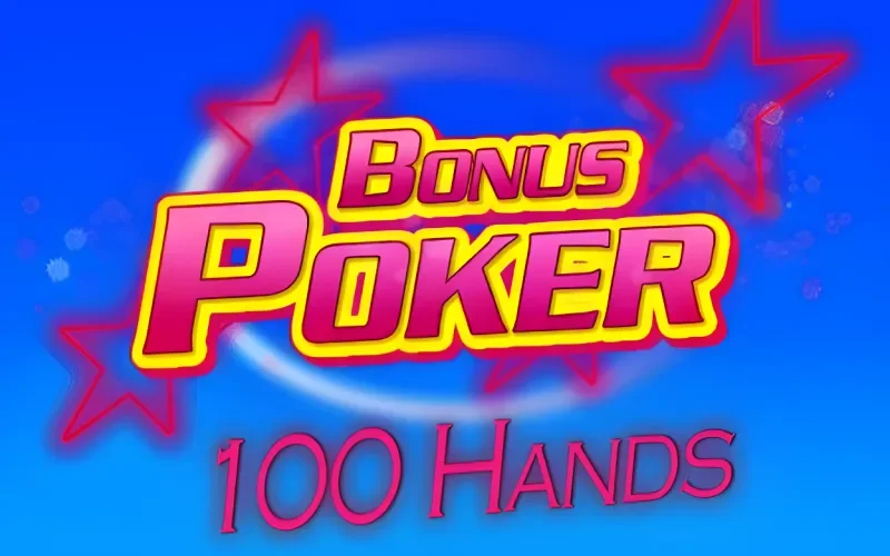 Haz tu apuesta en Bonus Poker 100 Hand en 1win.