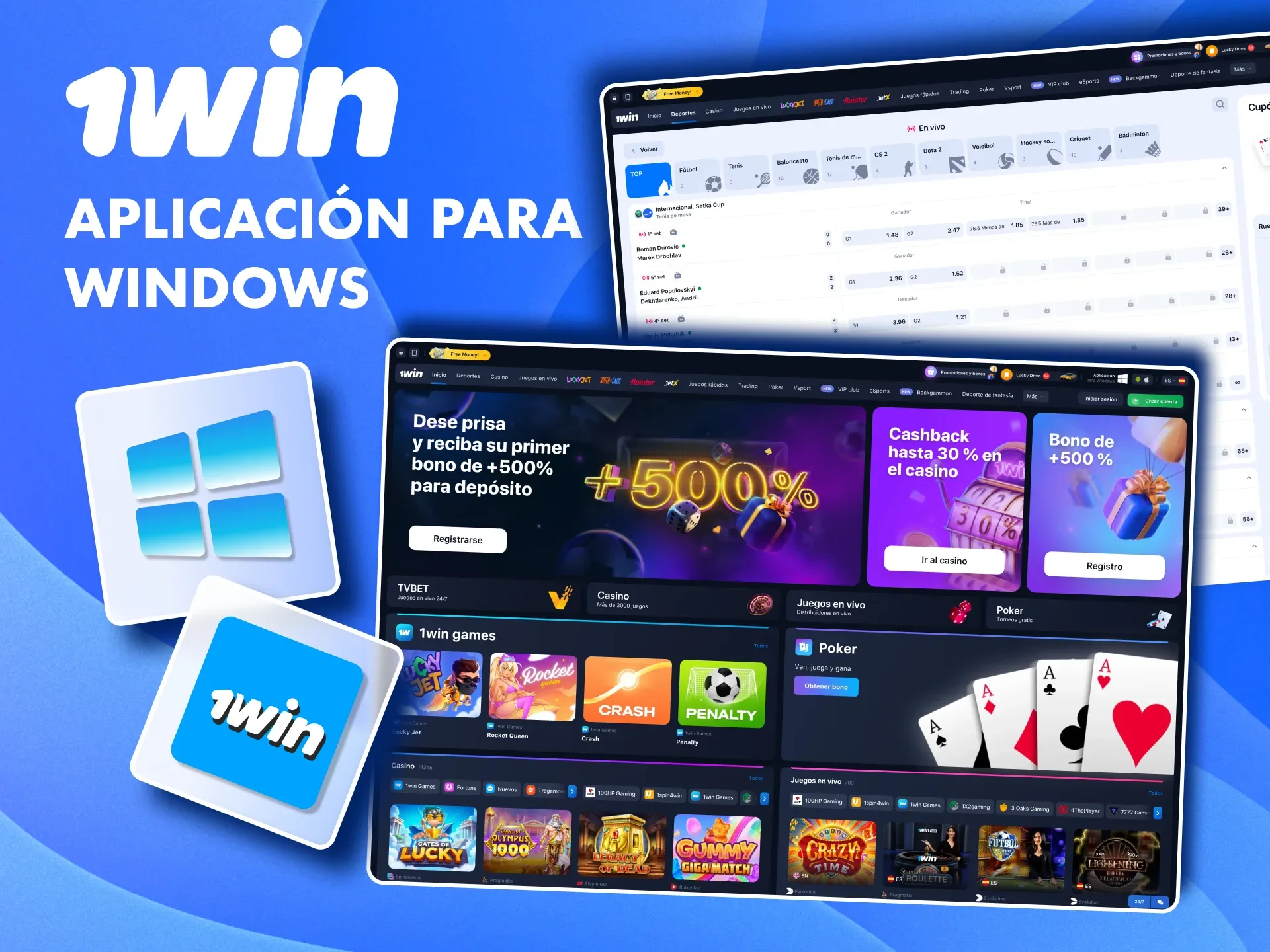 Descarga la aplicación de 1win en Windows y disfruta de una experiencia fluida.