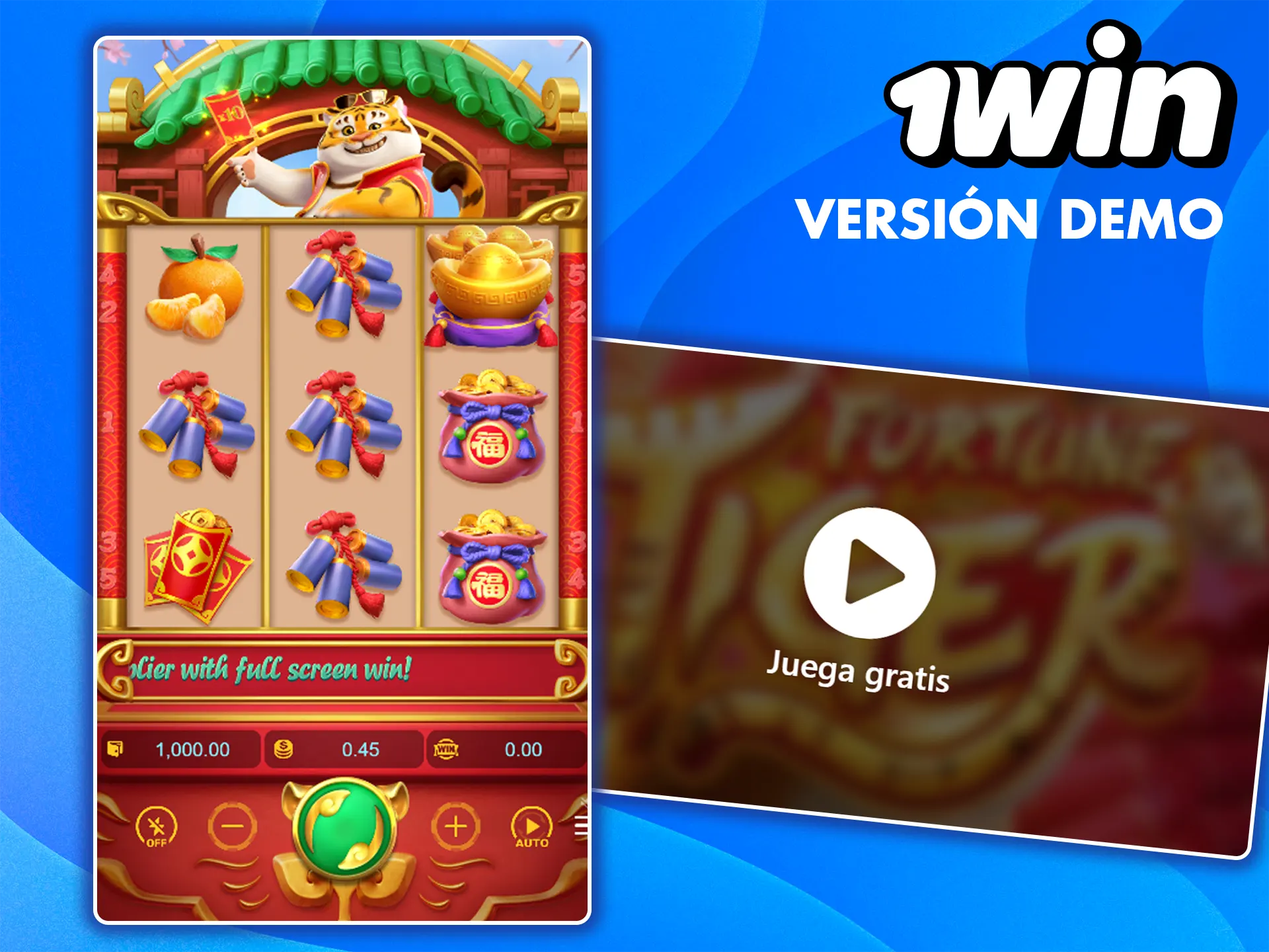 Explora Fortune Tiger en modo demo en el casino 1win.