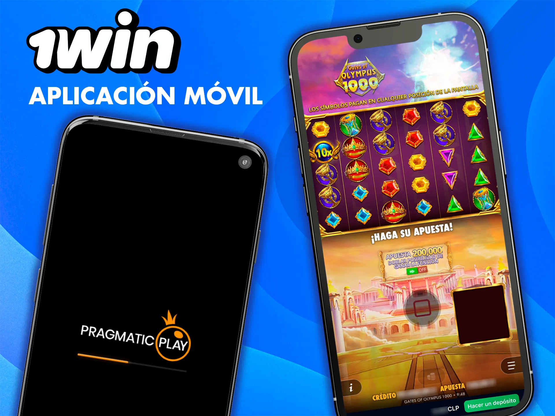 Juega a Gates of Olympus 1000 a través de la aplicación oficial del casino 1win.