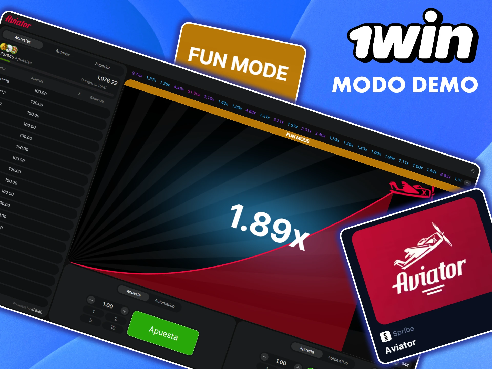 Prueba el modo demo de Aviator en 1win.