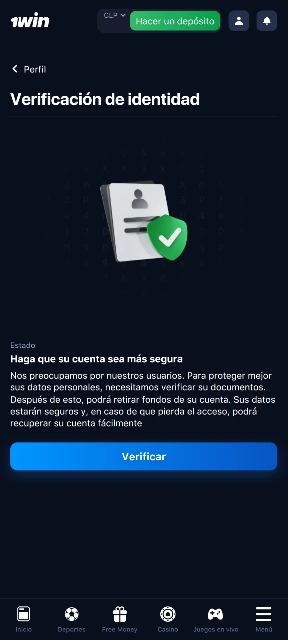Verifica tu cuenta de 1win para obtener acceso seguro a la plataforma.