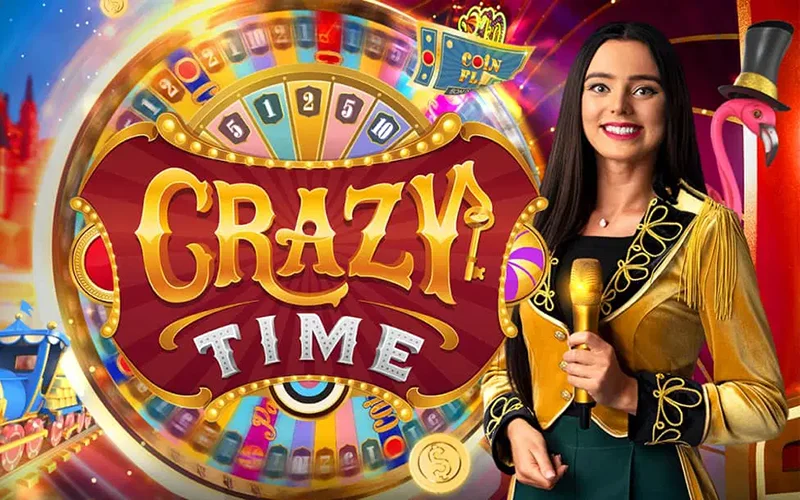 Disfruta del colorido espectáculo y gana en Crazy Time del casino 1win.