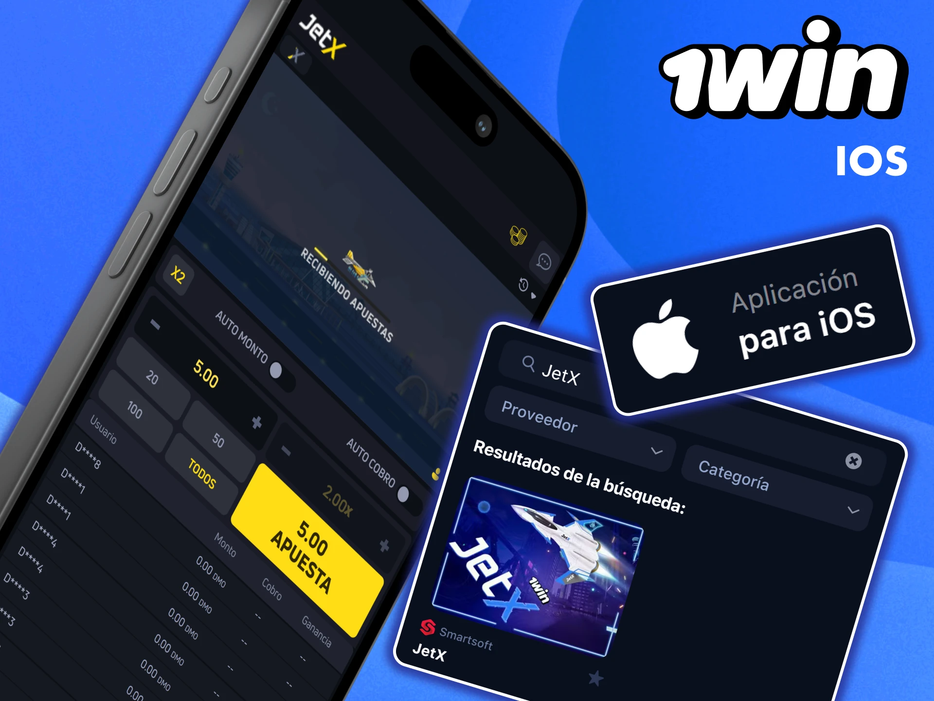 Juega a JetX a través de la aplicación 1win para iOS.