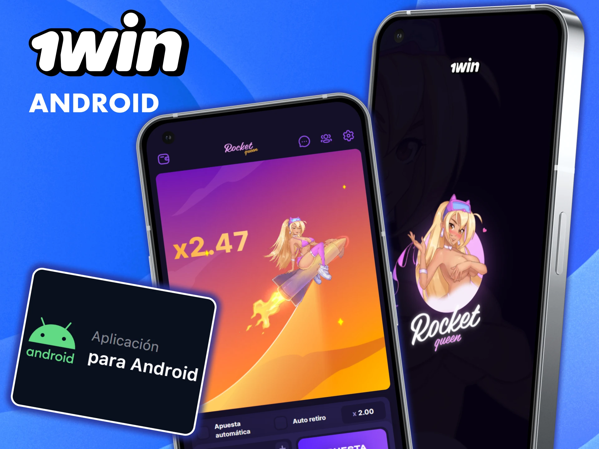 Diviértete jugando a Rocket Queen en tu dispositivo Android a través de la aplicación 1win.