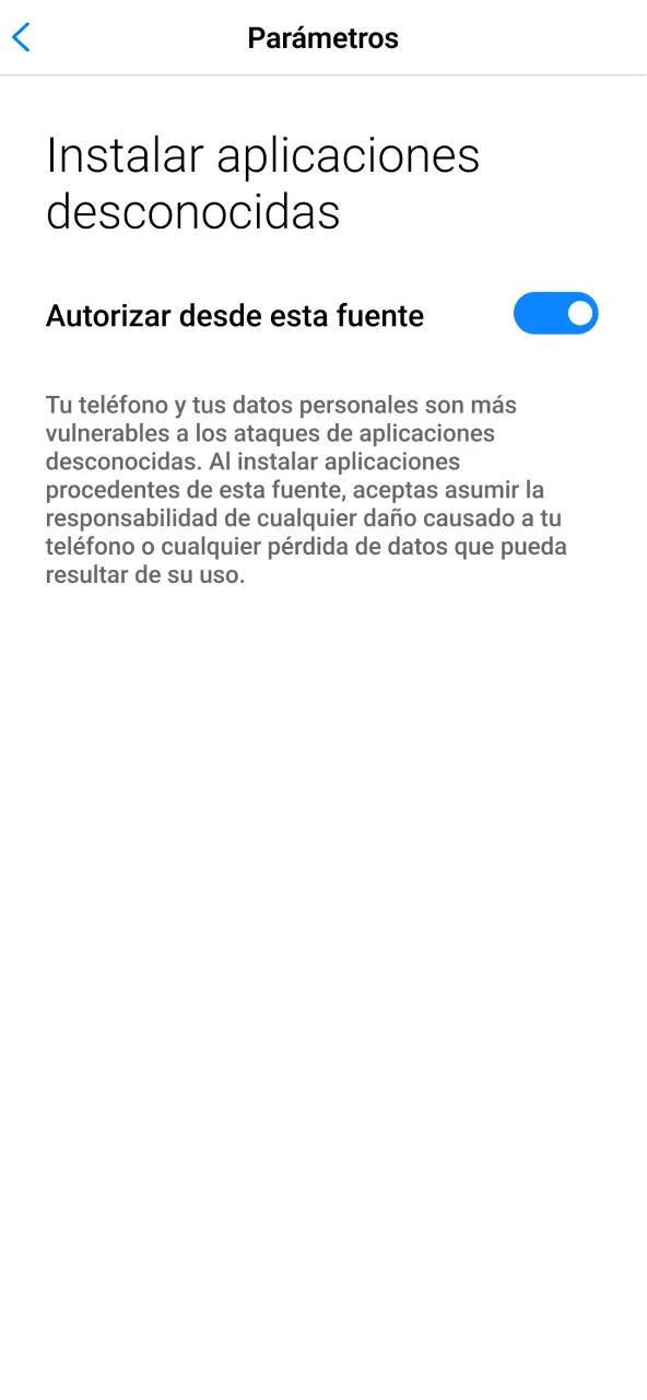 1win requiere habilitar fuentes desconocidas en configuración.