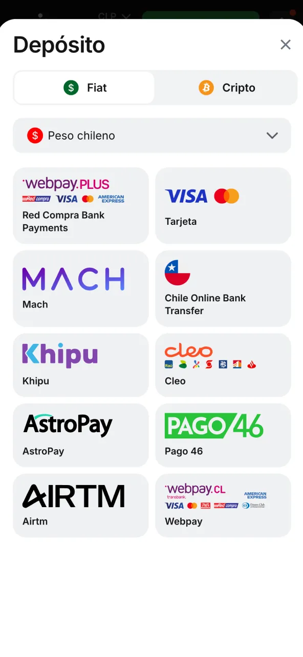 Webpay y Red Compra permiten depósitos seguros en 1win.