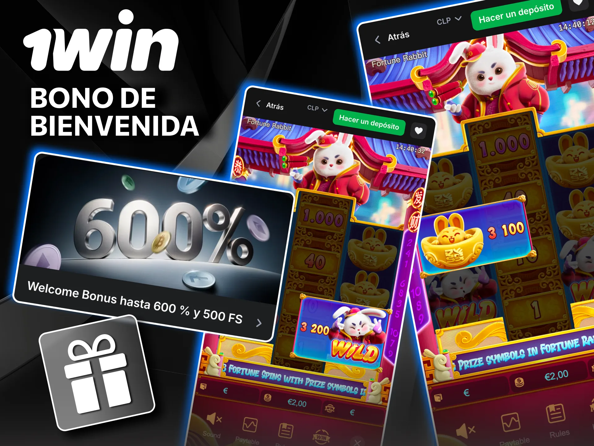 Bono de bienvenida 500% en 1win para jugadores chilenos.